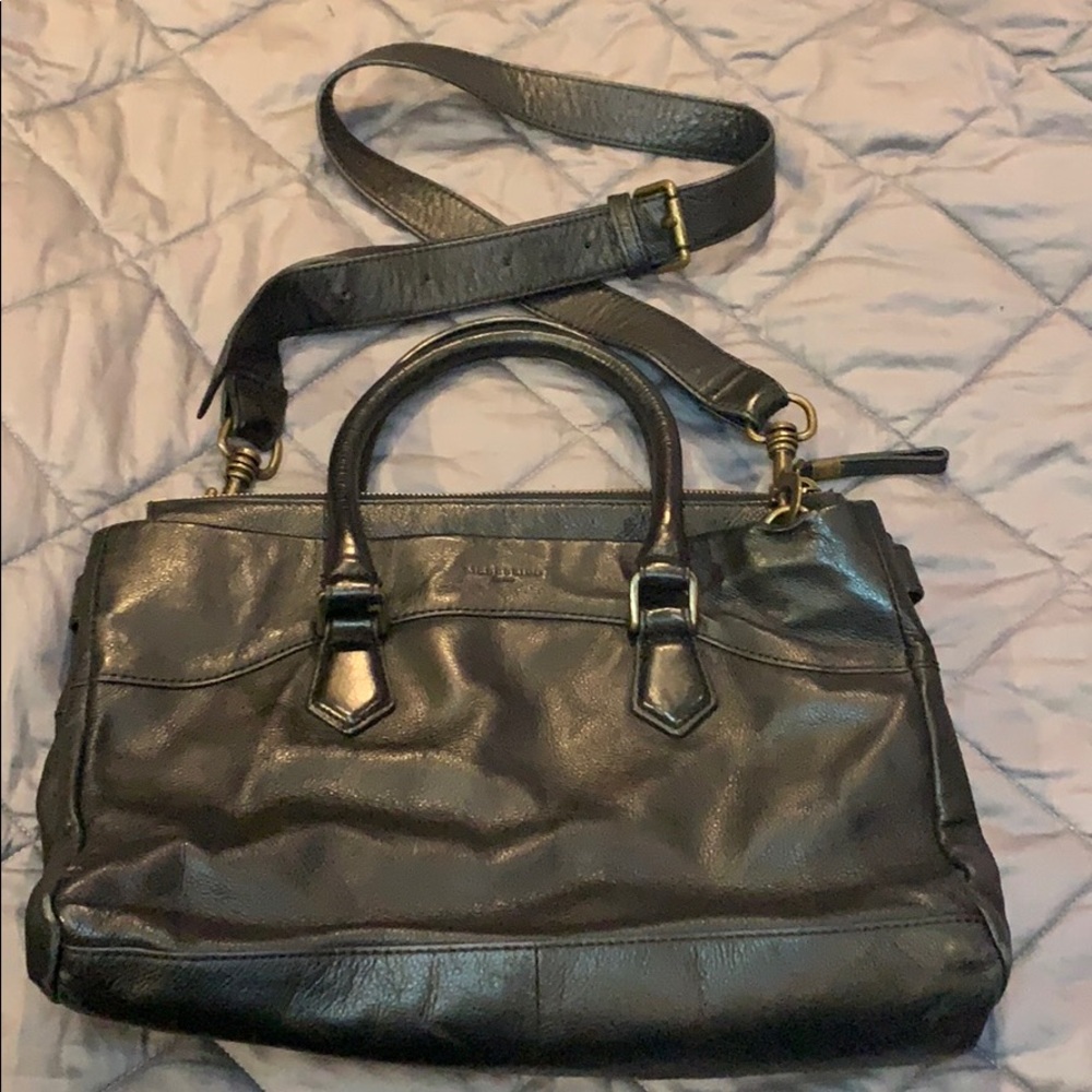Liebeskind Berlin black distressed leather satchel